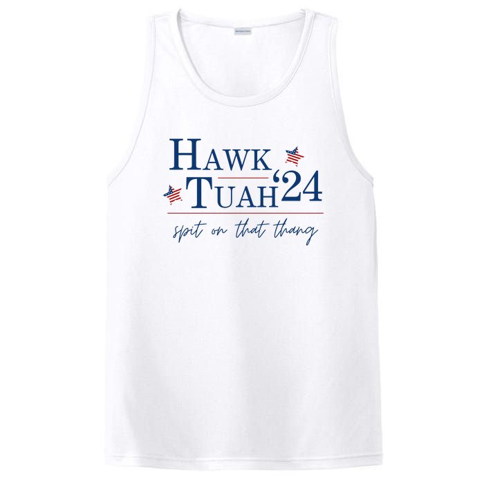 Hawk Tuah 24 Election Tiktok Trend Political Funny PosiCharge Competitor Tank