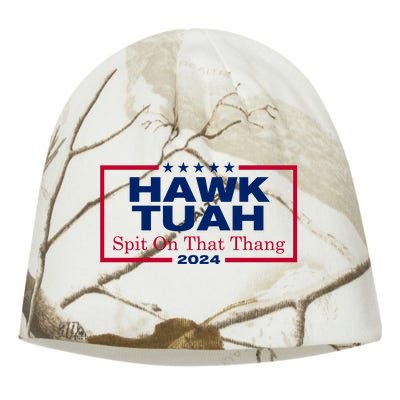 Hawk Tuah 24 Spit On That Thang Funny Quote Kati - Camo Knit Beanie