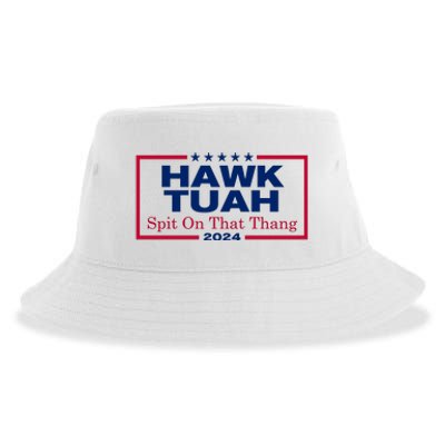 Hawk Tuah 24 Spit On That Thang Funny Quote Sustainable Bucket Hat