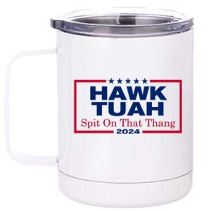 Hawk Tuah 24 Spit On That Thang Funny Quote 12 oz Stainless Steel Tumbler Cup