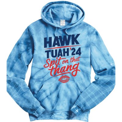 Hawk Tuah 2024 Funny Hawk Tush Design Tie Dye Hoodie