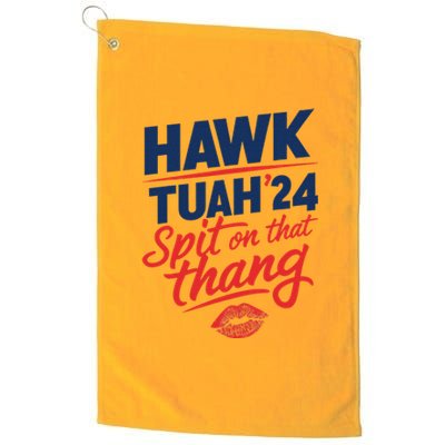 Hawk Tuah 2024 Funny Hawk Tush Design Platinum Collection Golf Towel