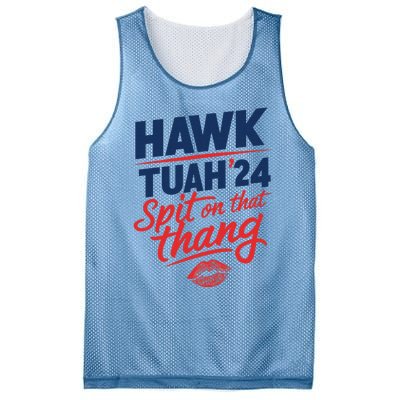 Hawk Tuah 2024 Funny Hawk Tush Design Mesh Reversible Basketball Jersey Tank