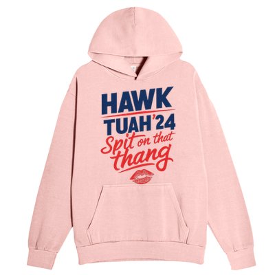 Hawk Tuah 2024 Funny Hawk Tush Design Urban Pullover Hoodie