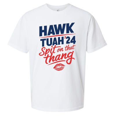 Hawk Tuah 2024 Funny Hawk Tush Design Sueded Cloud Jersey T-Shirt