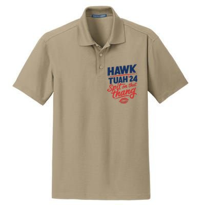 Hawk Tuah 2024 Funny Hawk Tush Design Dry Zone Grid Polo