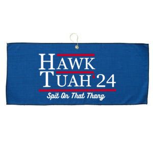 Hawk Tuah 24 Spit On That Thang Large Microfiber Waffle Golf Towel