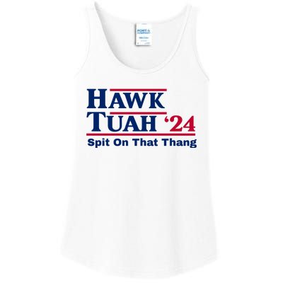 Hawk Tuah 24 Spit On That Thang Funny Quote Ladies Essential Tank