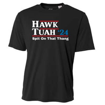 Hawk Tuah 24 Spit On That Thang Funny Quote Cooling Performance Crew T-Shirt