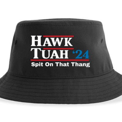 Hawk Tuah 24 Spit On That Thang Funny Quote Sustainable Bucket Hat