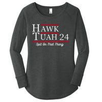 Hawk Tuah 24 Spit On That Thang Women's Perfect Tri Tunic Long Sleeve Shirt