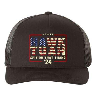 Hawk Tuah 24 Spit On That Thang Funny Quote Yupoong Adult 5-Panel Trucker Hat