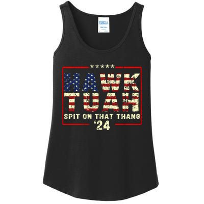 Hawk Tuah 24 Spit On That Thang Funny Quote Ladies Essential Tank