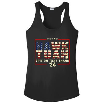 Hawk Tuah 24 Spit On That Thang Funny Quote Ladies PosiCharge Competitor Racerback Tank