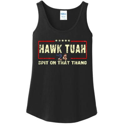 Hawk Tuah 24 Spit On That Thang Funny Quote Ladies Essential Tank