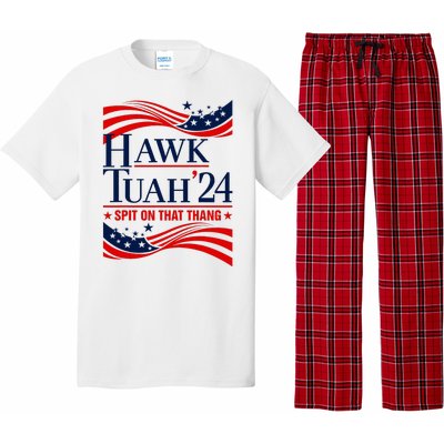 Hawk Tauh 24 Spit On That Thang Usa Flag Meme Quote Pajama Set