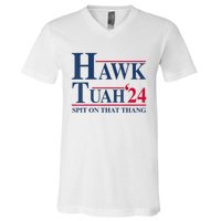 Hawk Tuah 24 Spit On That Thang V-Neck T-Shirt