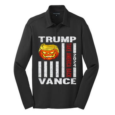 Happy.Halloween Trump 2024 Silk Touch Performance Long Sleeve Polo