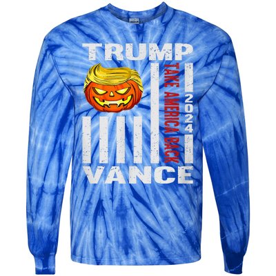 Happy.Halloween Trump 2024 Tie-Dye Long Sleeve Shirt