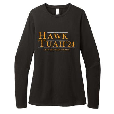 Hawk Tuah 24 Spit On That Thang Womens CVC Long Sleeve Shirt