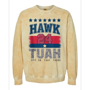 Hawk Tauh 24 Spit On That Thang Usa American Flag Meme Quote Colorblast Crewneck Sweatshirt