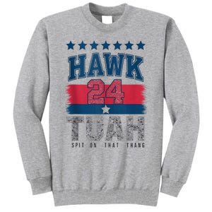 Hawk Tauh 24 Spit On That Thang Usa American Flag Meme Quote Tall Sweatshirt