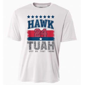 Hawk Tauh 24 Spit On That Thang Usa American Flag Meme Quote Cooling Performance Crew T-Shirt