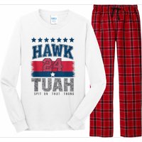 Hawk Tauh 24 Spit On That Thang Usa American Flag Meme Quote Long Sleeve Pajama Set