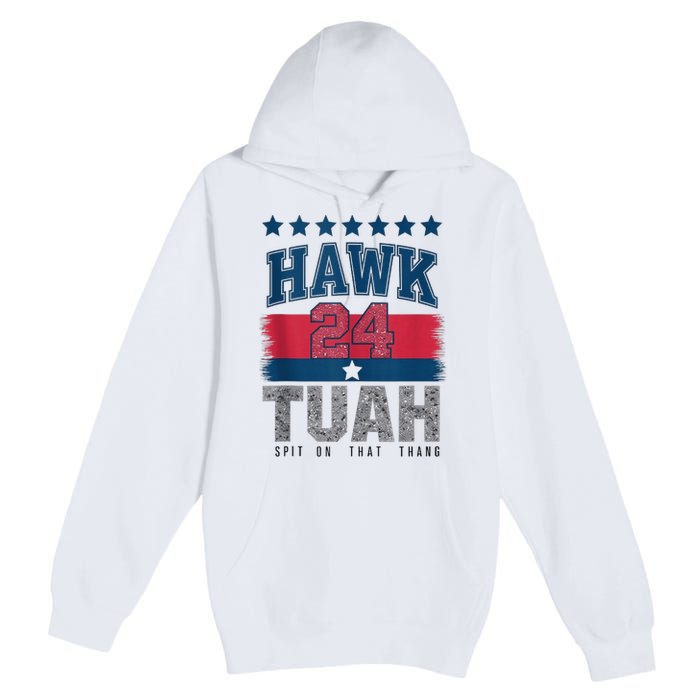 Hawk Tauh 24 Spit On That Thang Usa American Flag Meme Quote Premium Pullover Hoodie