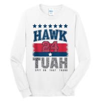 Hawk Tauh 24 Spit On That Thang Usa American Flag Meme Quote Tall Long Sleeve T-Shirt