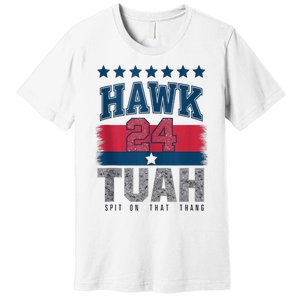 Hawk Tauh 24 Spit On That Thang Usa American Flag Meme Quote Premium T-Shirt