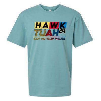 Hawk Tuah 24 Spit On That Thang Funny Saying Sueded Cloud Jersey T-Shirt