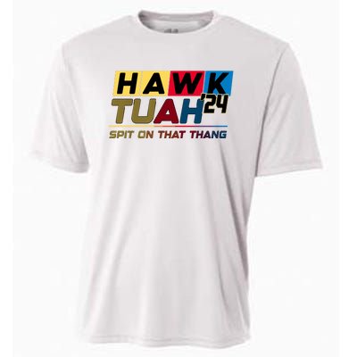 Hawk Tuah 24 Spit On That Thang Funny Saying Cooling Performance Crew T-Shirt