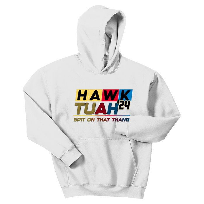 Hawk Tuah 24 Spit On That Thang Funny Saying Kids Hoodie