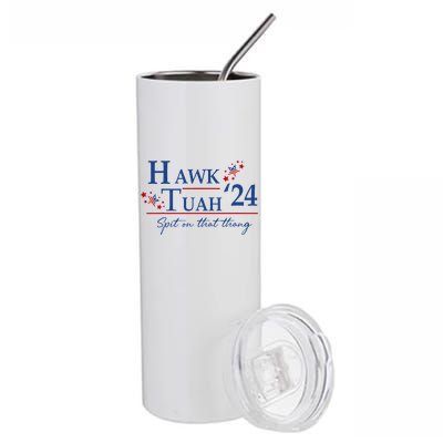 Hawk Tuah 2024 Patriotic Election Stars Stainless Steel Tumbler