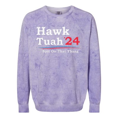 Hawk Tuah 2024 Spit On That Thang Viral Colorblast Crewneck Sweatshirt