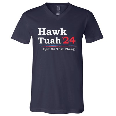 Hawk Tuah 2024 Spit On That Thang Viral V-Neck T-Shirt