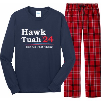 Hawk Tuah 2024 Spit On That Thang Viral Long Sleeve Pajama Set