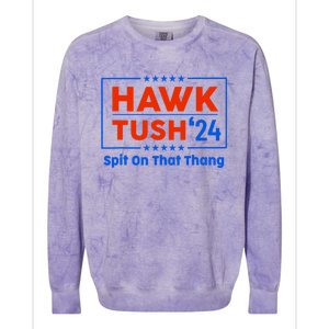 Hawk Tuah 24 Spit On That Thang Colorblast Crewneck Sweatshirt