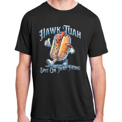 Hawk Tuah 24 Spit On That Thang 4th Of July Funny Hot Dog Adult ChromaSoft Performance T-Shirt