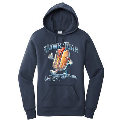 Hawk Tuah 24 Spit On That Thang 4th Of July Funny Hot Dog Women's Pullover Hoodie