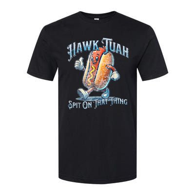 Hawk Tuah 24 Spit On That Thang 4th Of July Funny Hot Dog Softstyle CVC T-Shirt