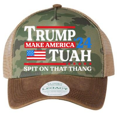 Hawk Tush 24 Funny Trump 2024 Flag Maga Spit On That Thing Legacy Tie Dye Trucker Hat