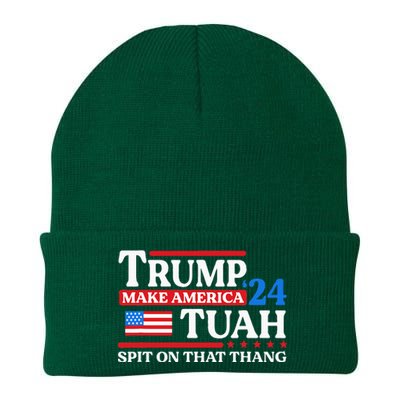 Hawk Tush 24 Funny Trump 2024 Flag Maga Spit On That Thing Knit Cap Winter Beanie