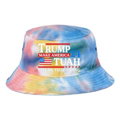 Hawk Tush 24 Funny Trump 2024 Flag Maga Spit On That Thing Tie Dye Newport Bucket Hat