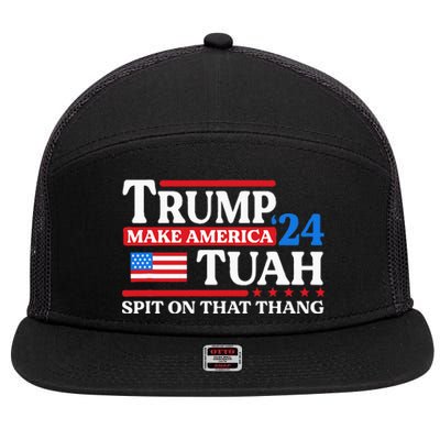 Hawk Tush 24 Funny Trump 2024 Flag Maga Spit On That Thing 7 Panel Mesh Trucker Snapback Hat