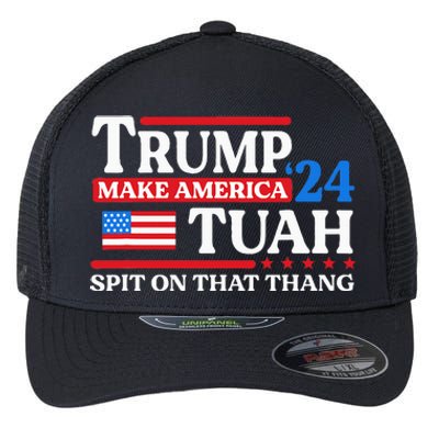 Hawk Tush 24 Funny Trump 2024 Flag Maga Spit On That Thing Flexfit Unipanel Trucker Cap