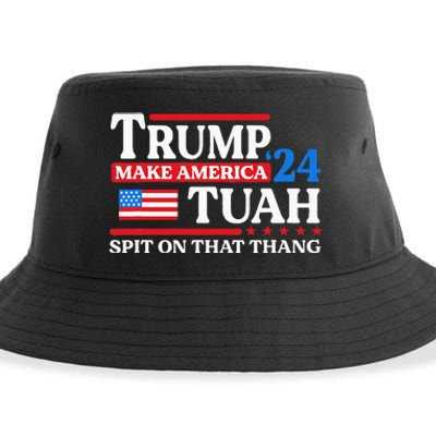 Hawk Tush 24 Funny Trump 2024 Flag Maga Spit On That Thing Sustainable Bucket Hat