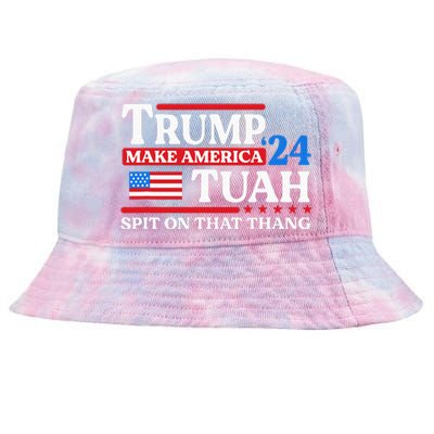 Hawk Tush 24 Funny Trump 2024 Flag Maga Spit On That Thing Tie-Dyed Bucket Hat