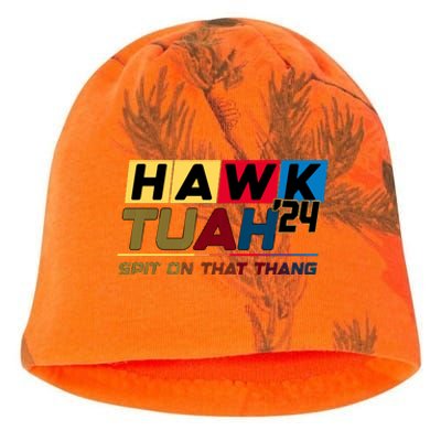 Hawk Tuah 24 Spit On That Thang Funny Saying Kati - Camo Knit Beanie